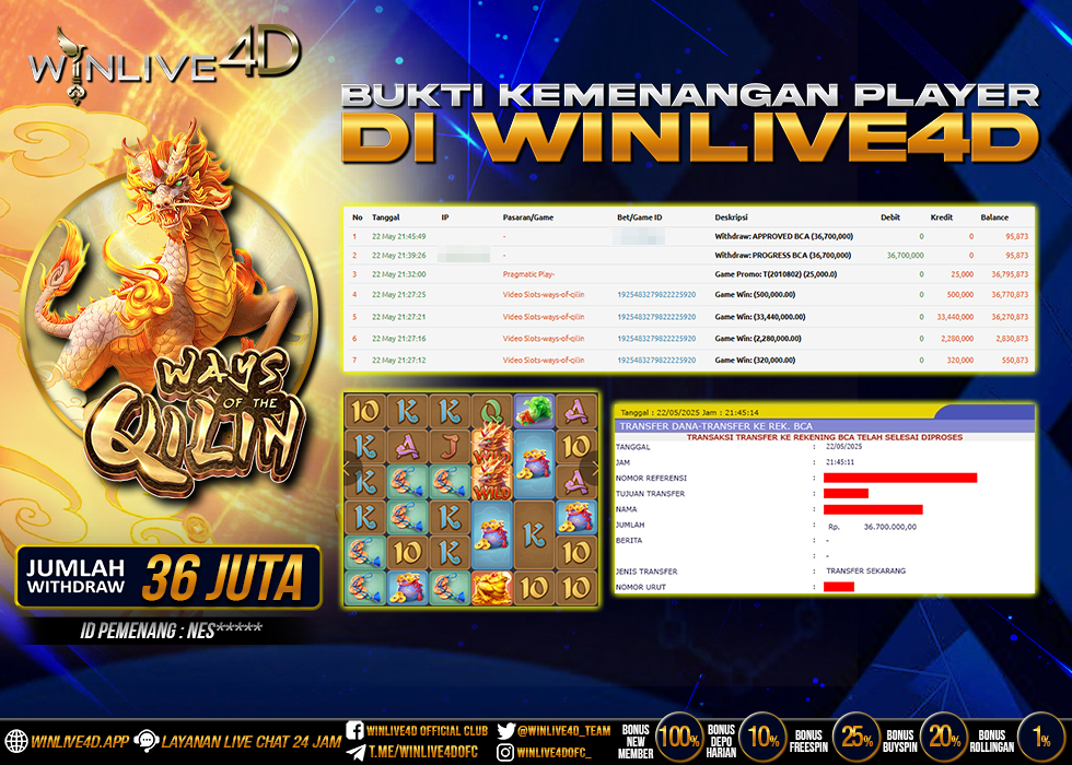 WINLIVE4D JACKPOT qilin-22-5-25.,- LUNAS
