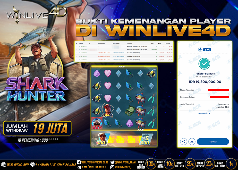 WINLIVE4D JACKPOT shark-hunter-14-1-25.,- LUNAS
