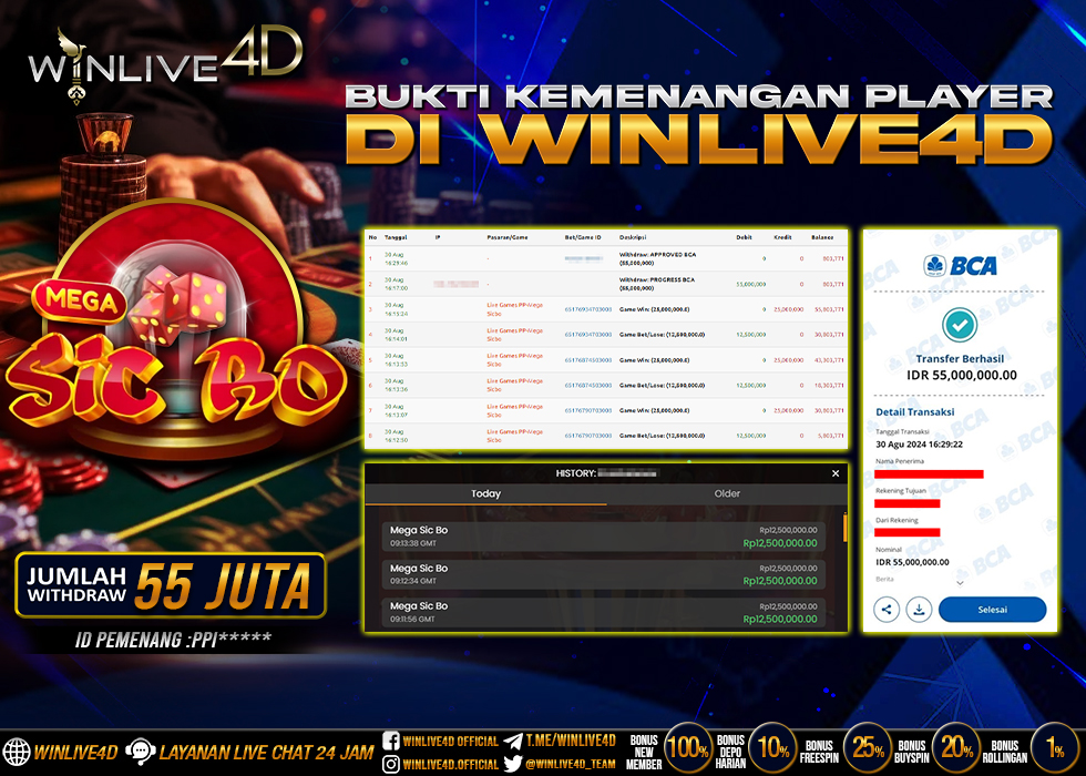 WINLIVE4D JACKPOT LIVE CASINO SICBO.,- LUNAS