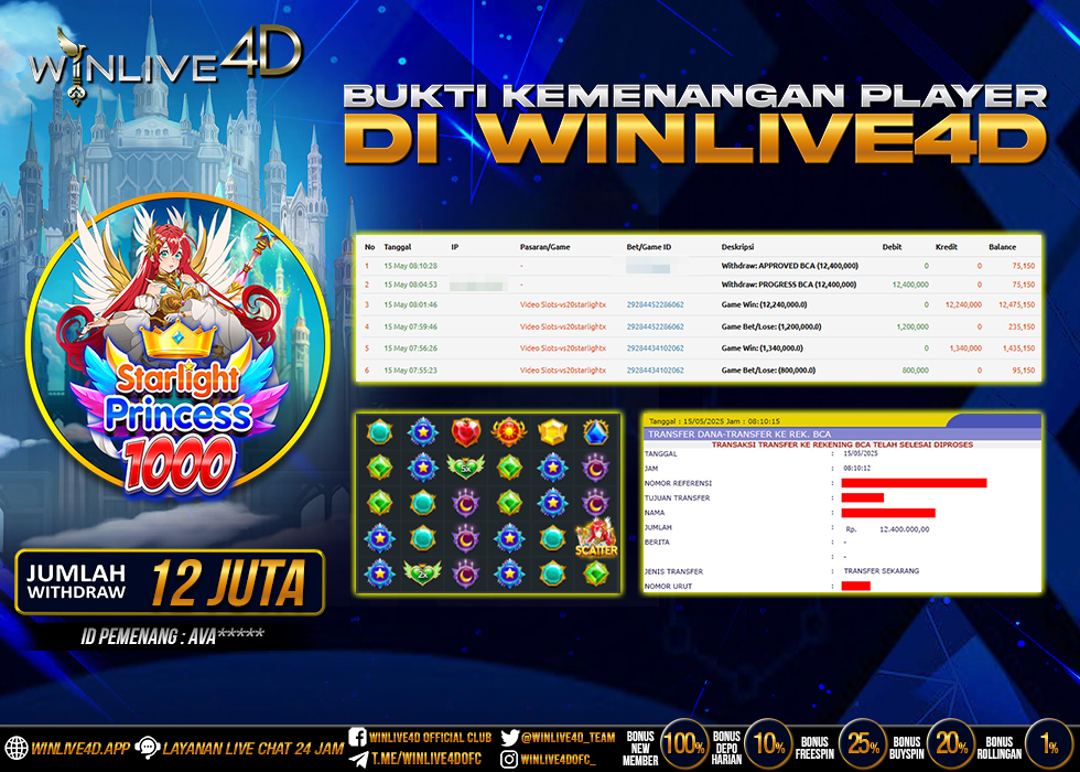 WINLIVE4D JACKPOT starlight-princess-1000-15-5-25.,- LUNAS